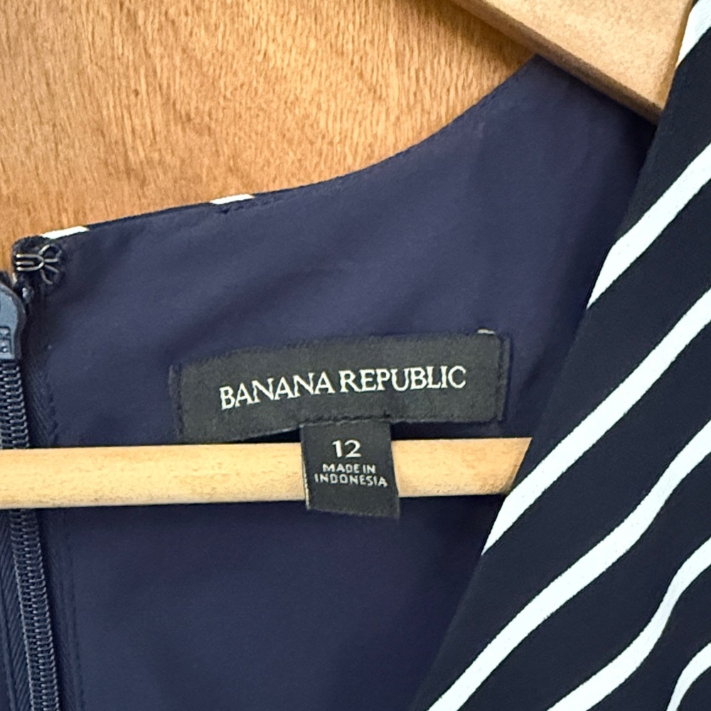 Banana Republic Navy and White Striped Dress - Picture 2 of 3